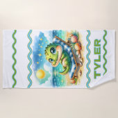 アベビークロックスサニーエスケープパーソナライズされた ビーチタオル (正面)