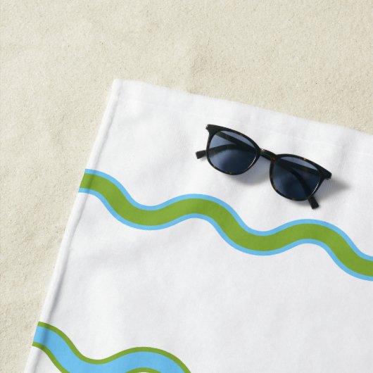 アベビークロックスサニーエスケープパーソナライズされた ビーチタオル (インサイチュ)