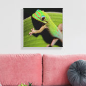 アベビーグリーンゲッコ キャンバスプリント (インサイチュ (リビング))