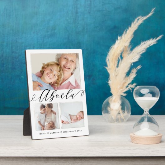 アベラへの贈り物 |孫3フォトコラージュ フォトプラーク (側面)