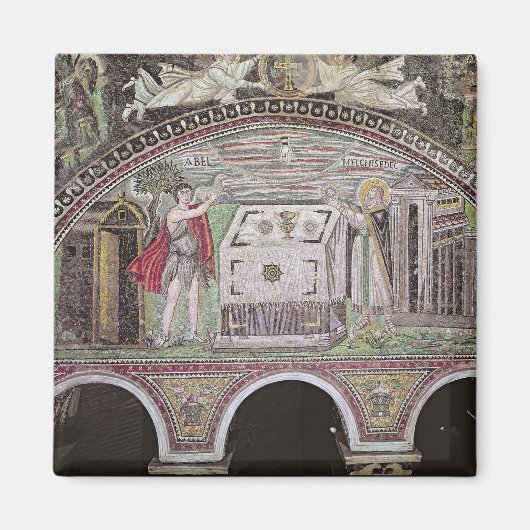 アベルとメルキセデチが祭壇に供える供え物 マグネット (正面)