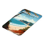 アベルタスマンナショナルパークニュージーランドトラベルレトロ マグネット (左側)