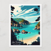 アベルタスマンニュージーランドヴィンテージトラベルプレイス ポストカード (正面)