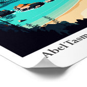 アベルタスマンニュージーランドヴィンテージトラベルポートレート ポスター (角)