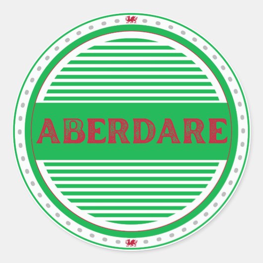 アベレア市プライドの紋章 - ウェルズ人のアイデンティティ ラウンドシール (正面)