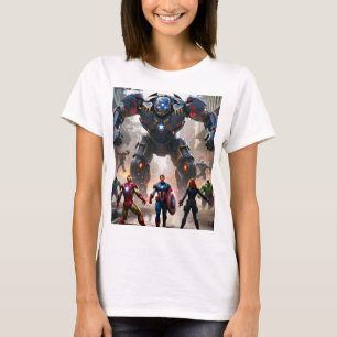 アベンジャーズ対ロボット:エピックショーダウンTシャツ Tシャツ