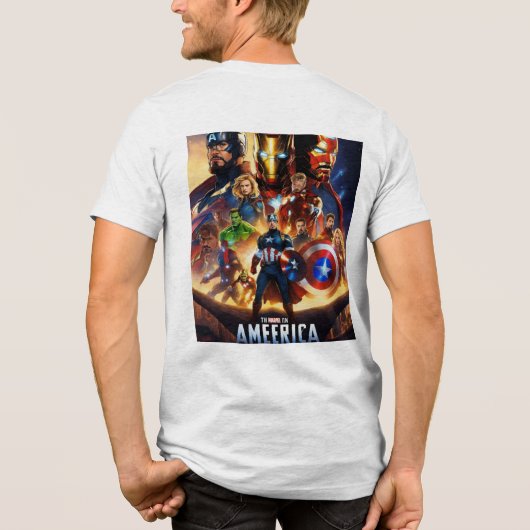 アベンジャーズ:地球の運命の戦い トライブレンドTシャツ (裏面)