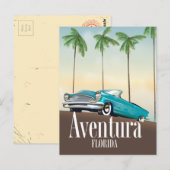 アベンタルフロリダ復古汽车旅行海报 ポストカード (正面/裏面)
