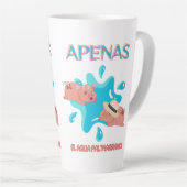 「アペナス・エル・アグアパル・マラーノ」豚引用文 カフェラテマグ (右アングル)