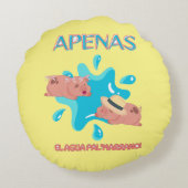 「アペナス・エル・アグアパル・マラーノ」豚引用文 ラウンドクッション (裏面)