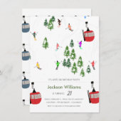 アペモダンルスキースキー誕生日 招待状 (正面/裏面)