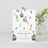 アペモダンルススノーボードスノーボード誕生日 招待状 (スタンド正面)