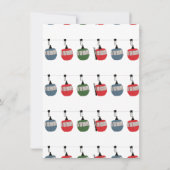 アペモダンルススノーボードスノーボード誕生日 招待状 (裏面)