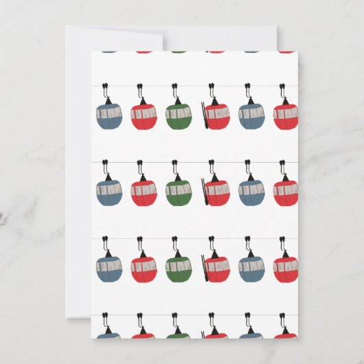 アペモダンルススノーボードスノーボード誕生日 招待状 (裏面)