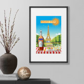 アペリティフインパリス編集可能ヴィンテージスタイルホリデイ ポスター