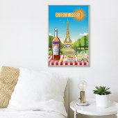 アペリティフインパリス編集可能ヴィンテージスタイルホリデイ ポスター