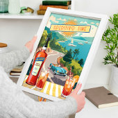 アペリティボスピリッツ編集可能図解入りの、写真付きの休暇 ポスター