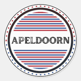 アペルドールン市誇りエンブレム - オランダのアイデンティティ ラウンドシール