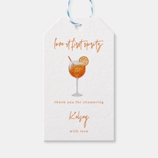 アペロイタリアンルスピリッツブライダルシャワーメッセージカード ギフトタグ (正面)