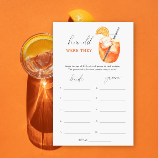 アペロカクテル – 彼らは何歳だったブライダルゲーム