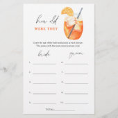 アペロカクテル – 彼らは何歳だったブライダルゲーム (正面)