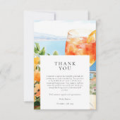 アペロスピリッツアマルフィイタリアブライダルシャワー サンキューカード (正面)