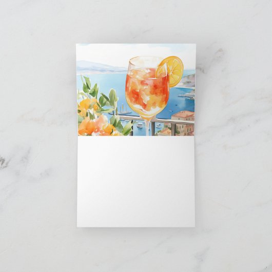 アペロスピリッツアマルフィイタリアブライダルシャワー サンキューカード (内部)