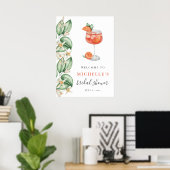 アペロスピリッツオレンジブライダルシャワーウェルカムサイン ポスター (ホームオフィス)