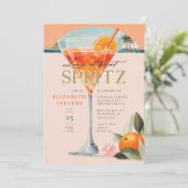 アペロスピリッツカクテルオレンジシックブライダルシャワー 招待状 (スタンド正面)