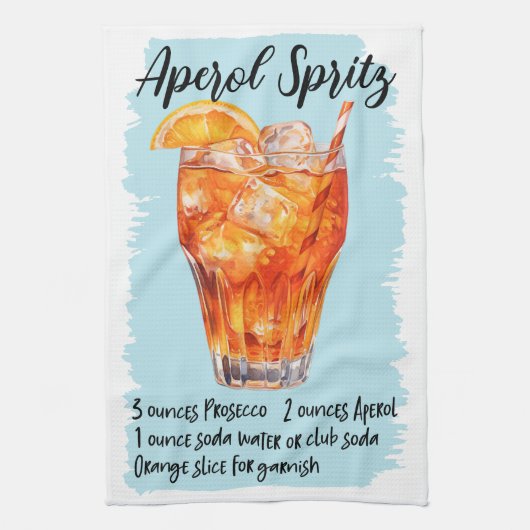 アペロスピリッツカクテルレシピ キッチンタオル (縦)