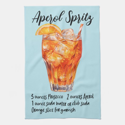 アペロスピリッツカクテルレシピ キッチンタオル (縦)