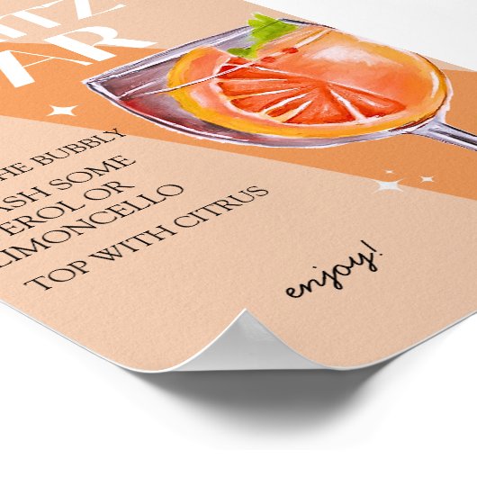 アペロスピリッツバーサインスピリッツプリント ポスター (角)