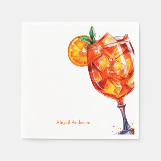アペロスピリッツパーティーインザハウスブライダルシャワー スタンダードカクテルナプキン (正面)