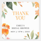 アペロスピリッツフローラブライダルシャワーシール スクエアシール (正面)