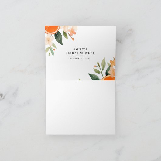 アペロスピリッツフローラブライダルシャワー座席表 サンキューカード (内部)