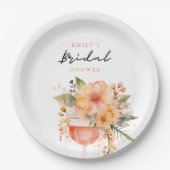 アペロスピリッツフローラブライダルシャワー ペーパープレート (正面)