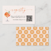 アペロスピリッツブライダルシャワーギフトレジストリ エンクロージャーカード (正面/裏面)