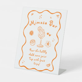 アペロスピリッツブライダルシャワーミモサバー 台座サイン