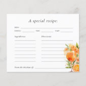 アペロスピリッツブライダルシャワーレシピカード (正面)