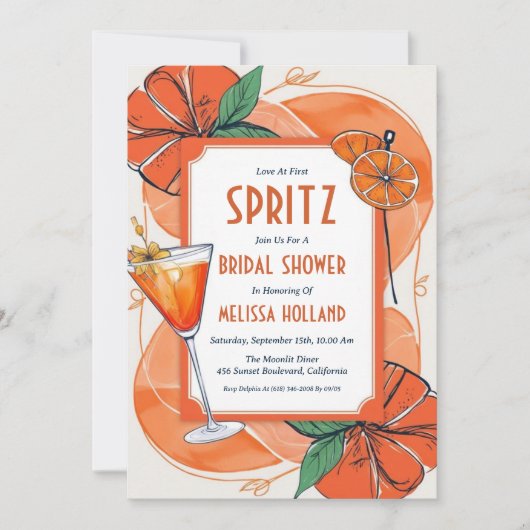 アペロスピリッツブライダルシャワー招待状 招待状 (正面)