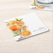 アペロスピリッツブライダルシャワー スクエアペーパーコースター (アングル)