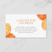 アペロスピリッツレシピ要求ブライダルシャワー エンクロージャーカード (正面)