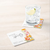 アペロスピリッツ水カラーブライダルシャワー スクエアペーパーコースター (インサイチュ)