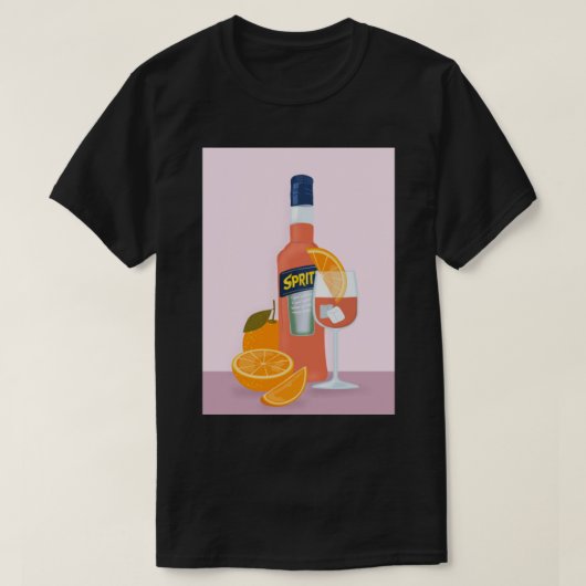 アペロスピリッツ飲料オレンジ Tシャツ (デザイン正面)