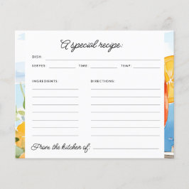 アペロスピリッツAmalfiブライダルシャワーレシピカード