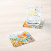 アペロスピリッツAmalfiブライダルシャワー スクエアペーパーコースター (インサイチュ)