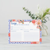 アペロスピリッツThatsアモアブライダルシャワーレシピ エンクロージャーカード (スタンド正面)