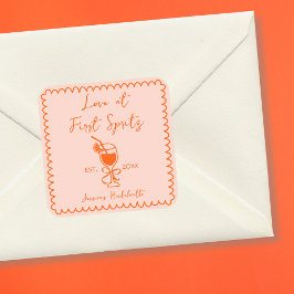 アペロスプリッよくはしゃぐツシック手描きバチェロレッテ スクエアシール