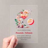 アペロルスピリッツカクテルシトラスオレンジブライダルシャワー アクリル招待状 (インサイチュ (ポータブル))