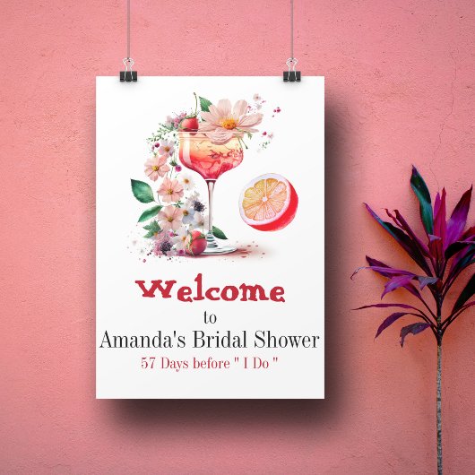 アペロルスピリッツカクテルシトラスオレンジブライダルシャワー ポスター
